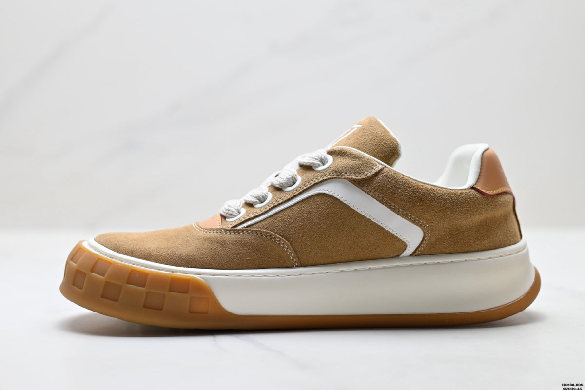 Pure Original✅Louis Vuitton Tilted Suede Calfskin Leisure Sports Culture Versatile Board Sneakers