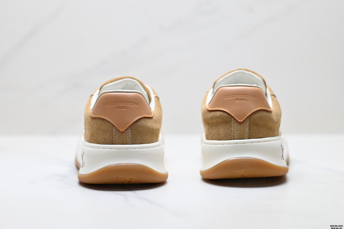 Pure Original✅Louis Vuitton Tilted Suede Calfskin Leisure Sports Culture Versatile Board Sneakers